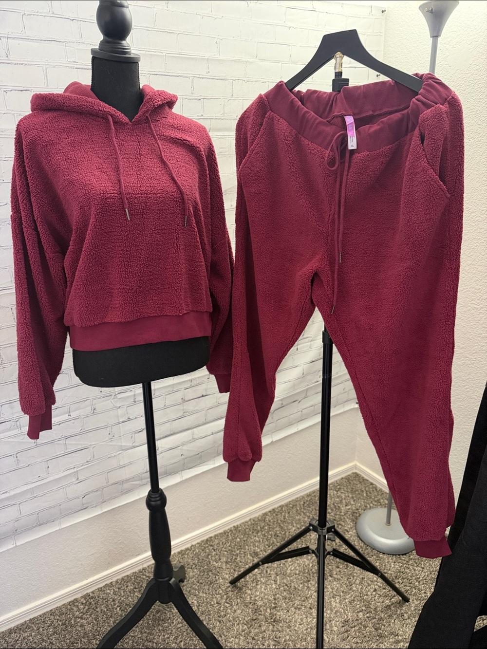Adore Me Plush Jogger Pants and cropped hoodie
